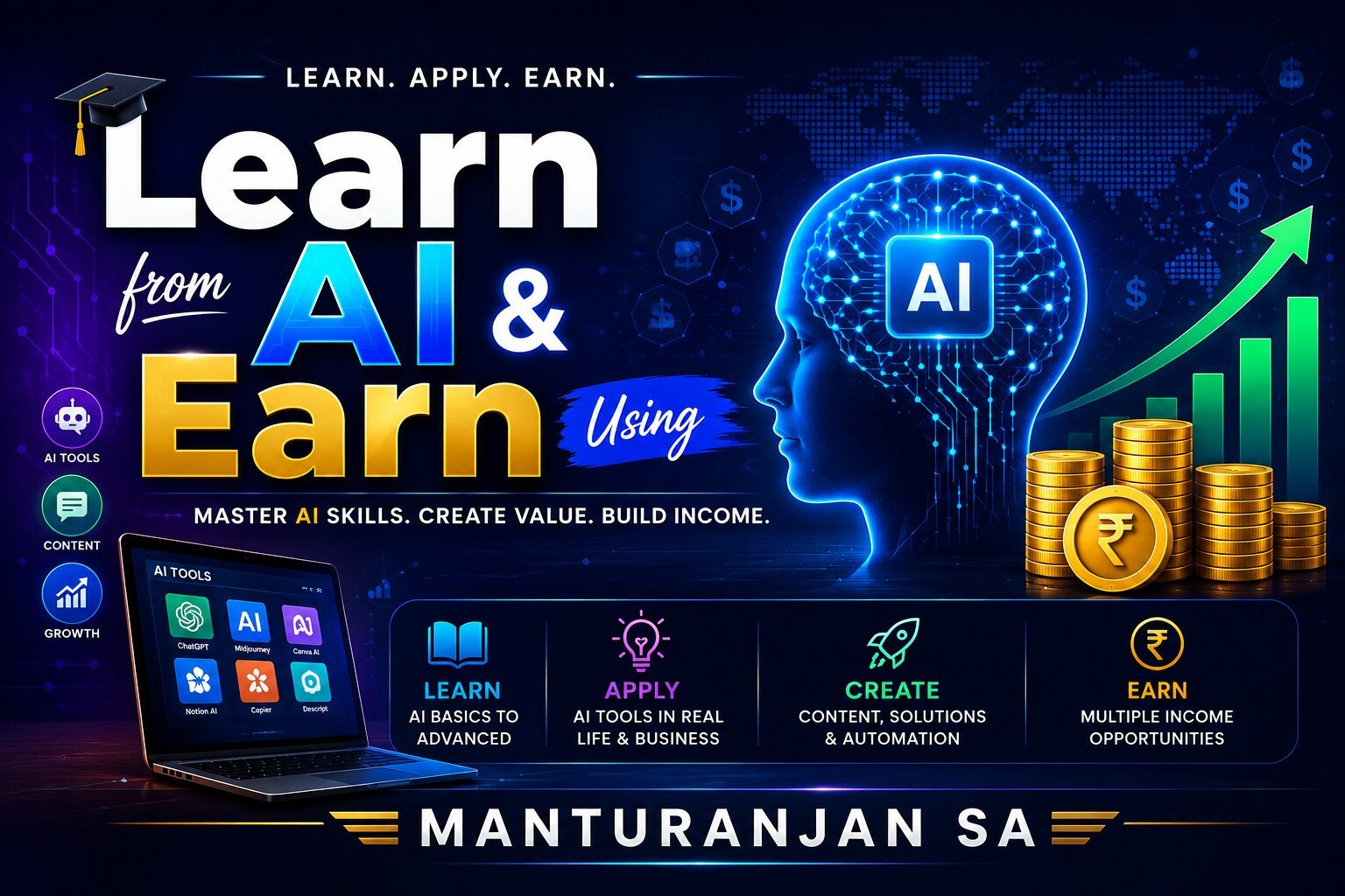 Learn from AI & Earn Using AI