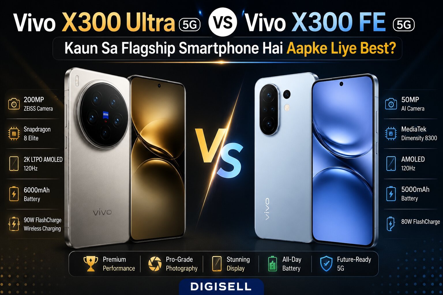 Vivo X300 Ultra 5G vs Vivo X300 FE 5G: Kaun Sa Flagship Smartphone Hai Aapke Liye Best?