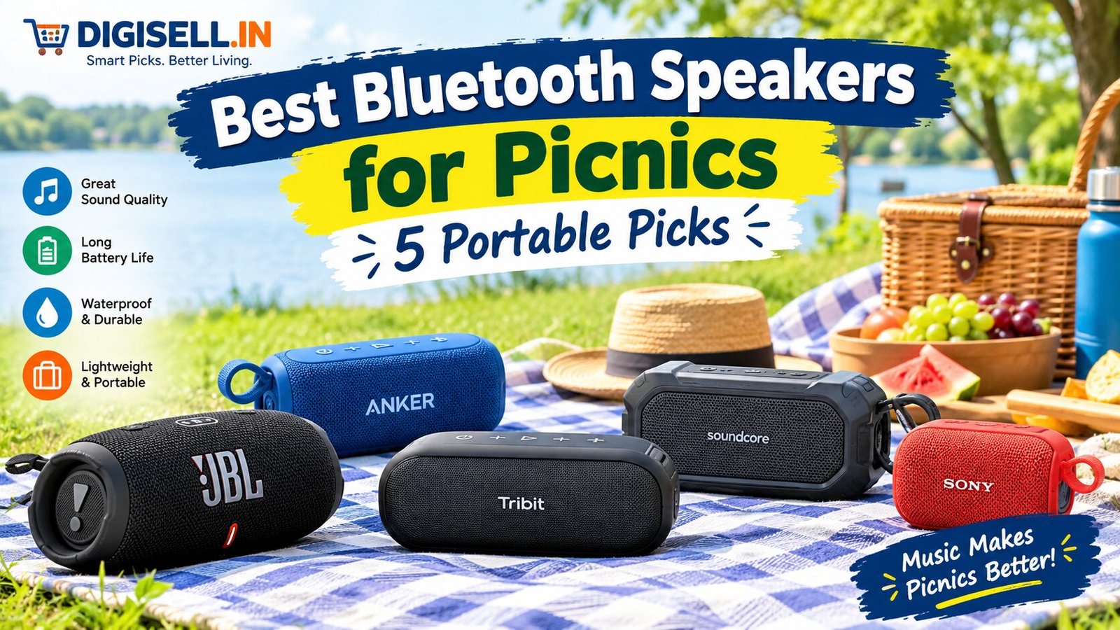 Best Bluetooth Speakers for Picnics: 5 Portable Picks
